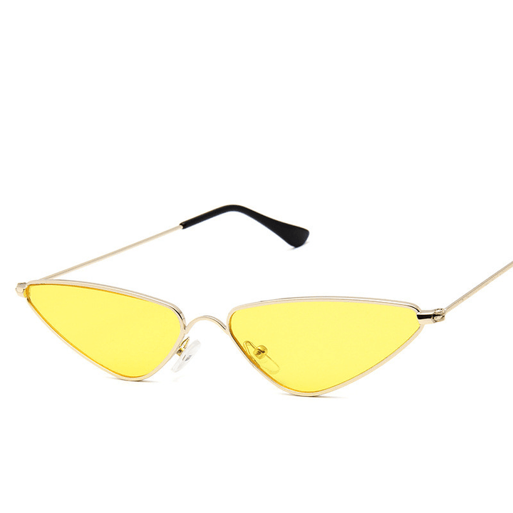 Small Frame Sunglasses Fashion Triangle Ocean Piece Metal Sunglasses - MRSLM