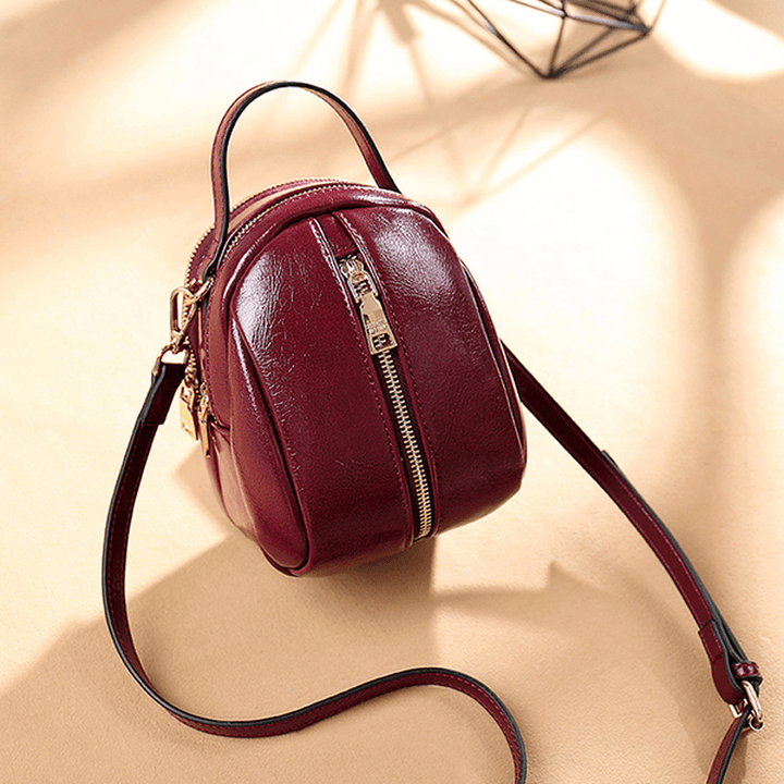 Women Faux Leather Wild Crossbody Bag Fashion Shell Bag - MRSLM