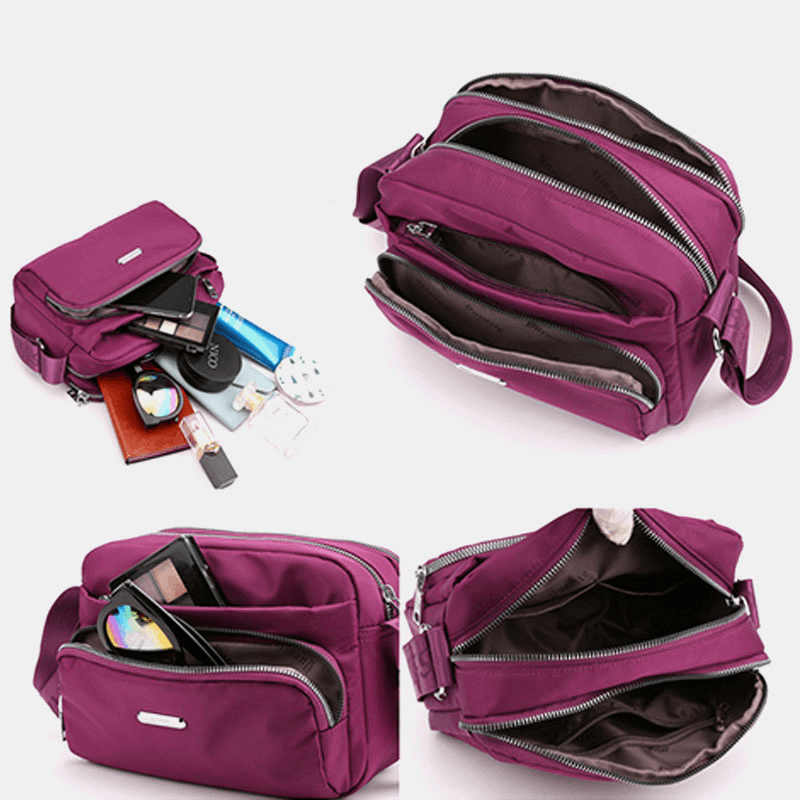 Women Nylon Waterproof Shoulder Bag Crossbody Bag - MRSLM