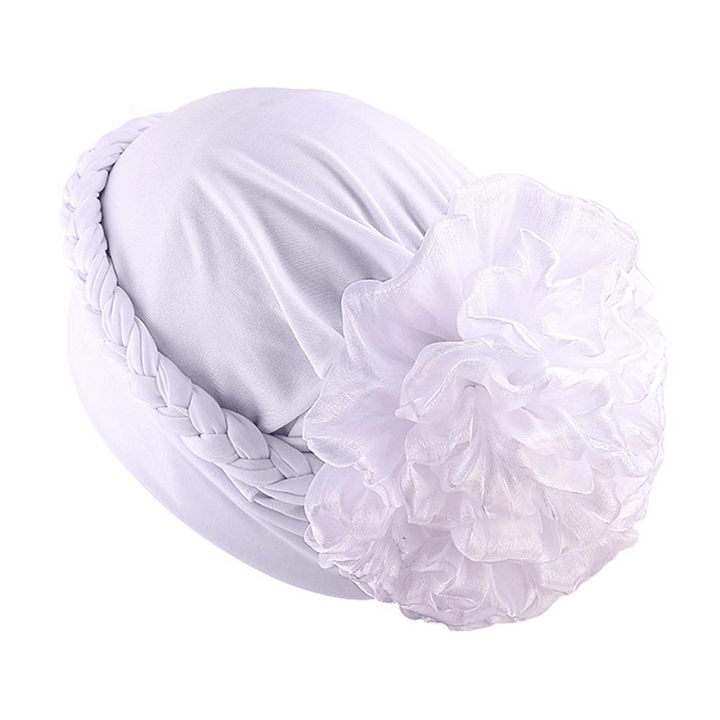 Women Vintage Ethnic Style Braid Breathable Turban Cap - MRSLM