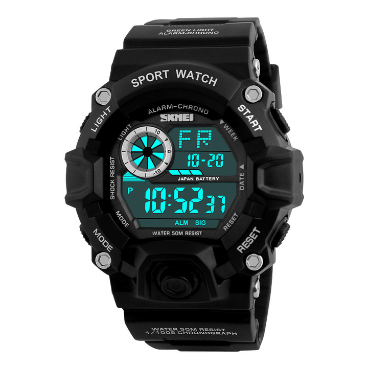 SKMEI 1019 Digital Watch Fashion Multi-Funcional Sports Chronograph 50M Waterproof Men Wrist Watch - MRSLM