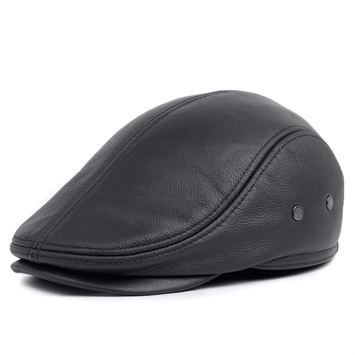 Middle-Aged and Elderly Casual Leather Hats - MRSLM