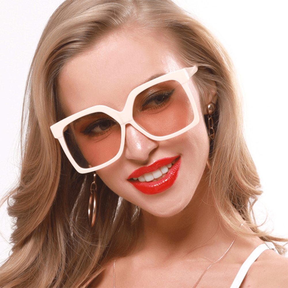 Retro Big Box New Sunglasses Contrast Color Sunglasses - MRSLM