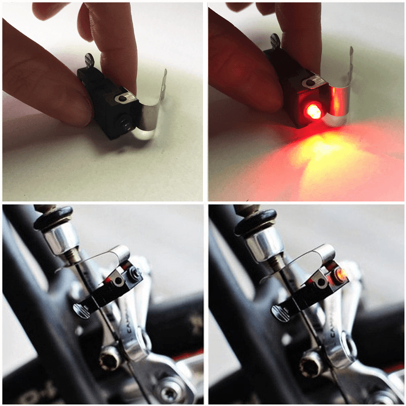 Mini Travel Wheel Spokes Bike Brake Light Mountain Road Bicycle Led Light Real Cycling Accessories - MRSLM