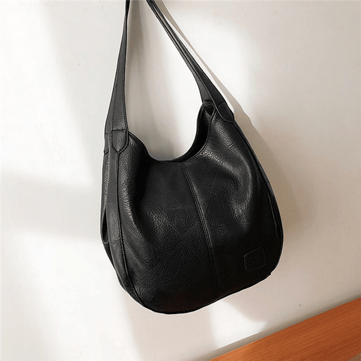 Women Multi-Layer Casual Shoulder Bag Quilt Solid Handbag - MRSLM