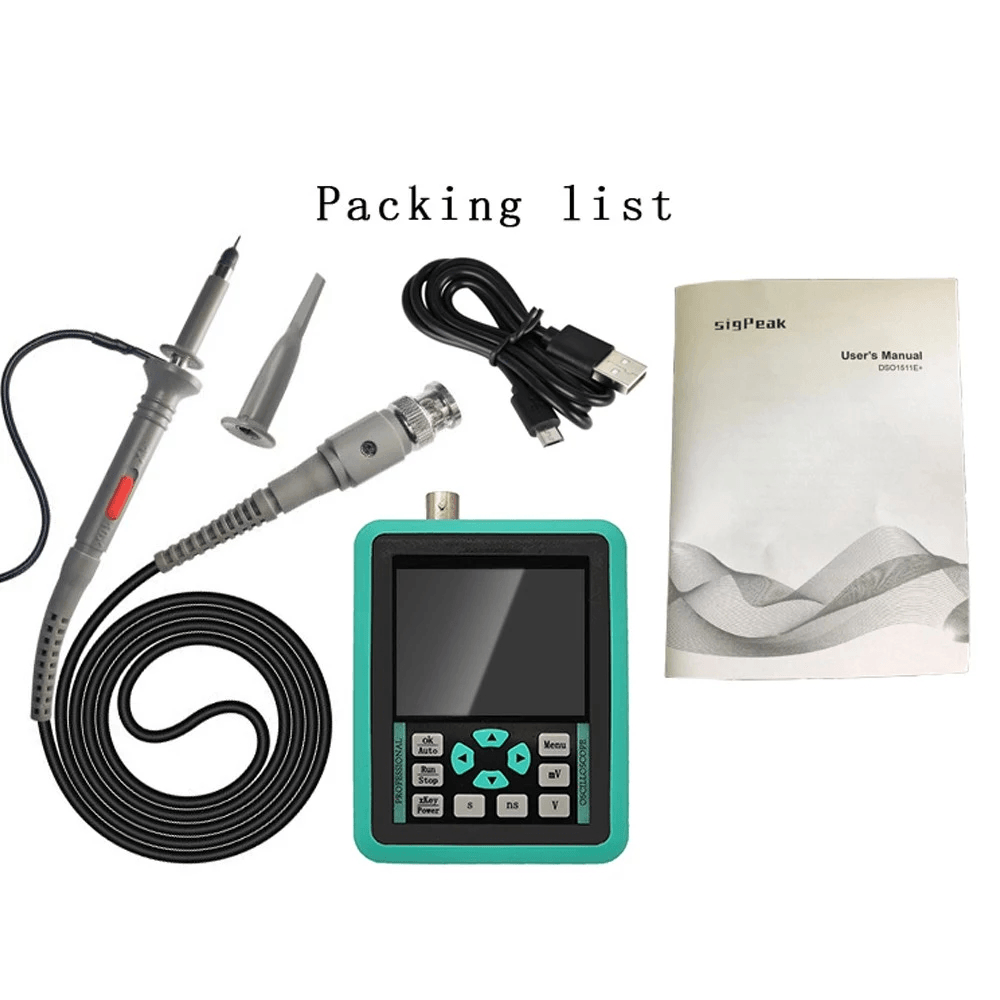 Handheld Mini Digital Oscilloscope with 2.4 Inches TFT Color LCD Screen 120M Bandwidth 500M Sampling Rate for Maintenance and DIY Electronic Test - MRSLM