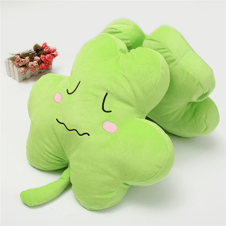 1PC 40Cm Cute Clover Shamrock Soft Stuffed Plush Toy Happy Love Ornament Soft Doll - MRSLM