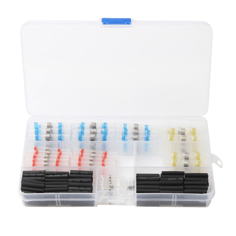 250Pcs Waterproof Heat Shrink Tube Butt Terminals Solder Seal Sleeve Wire Connectors - MRSLM