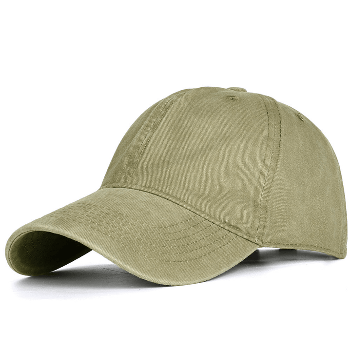 All-Match Washable Solid Color Baseball Cap Casual Men - MRSLM