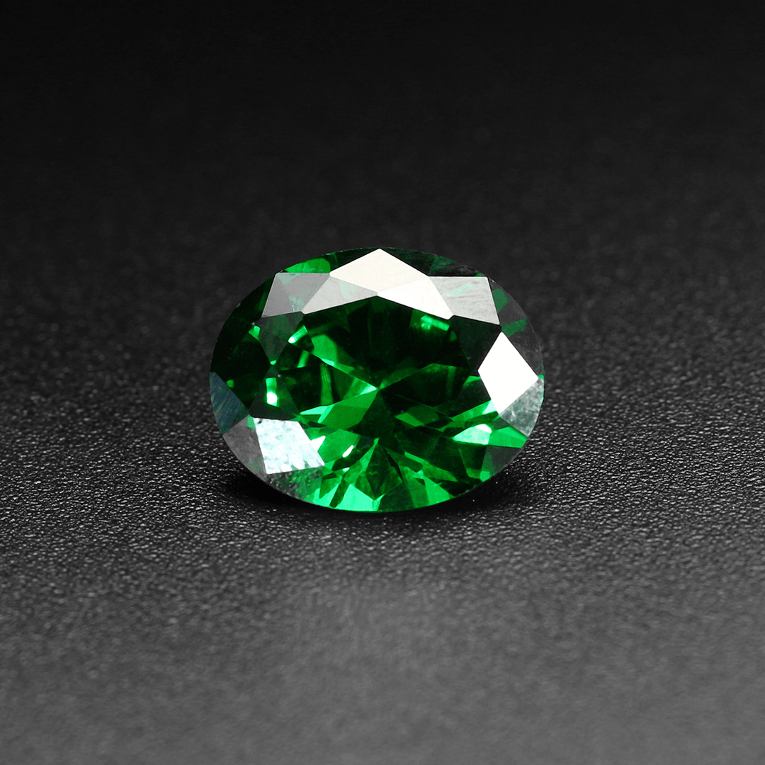 Natural Mined Colombia Green Emerald 8X10Mm 4.16Ct Oval Cut VVS AAA Loose Gems Decorations - MRSLM