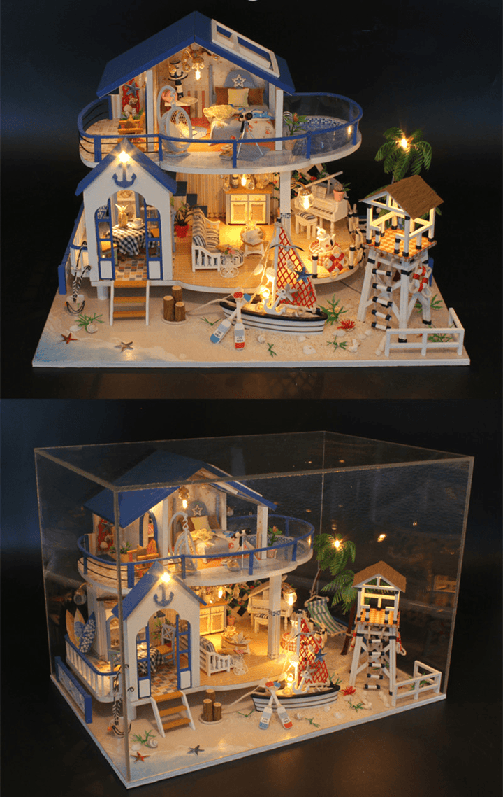 Hoomeda Legend of the Blue Sea DIY Doll House Miniature Model with Light Music Collection G - MRSLM