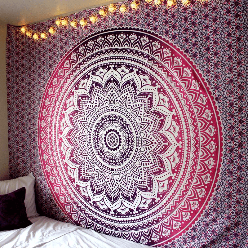 Honana WX-99 New 150X210Cm Bohemian Style Polyester Fiber Beach Towel Mat Tapestry Mandala Rectangle Bed Sheet - MRSLM