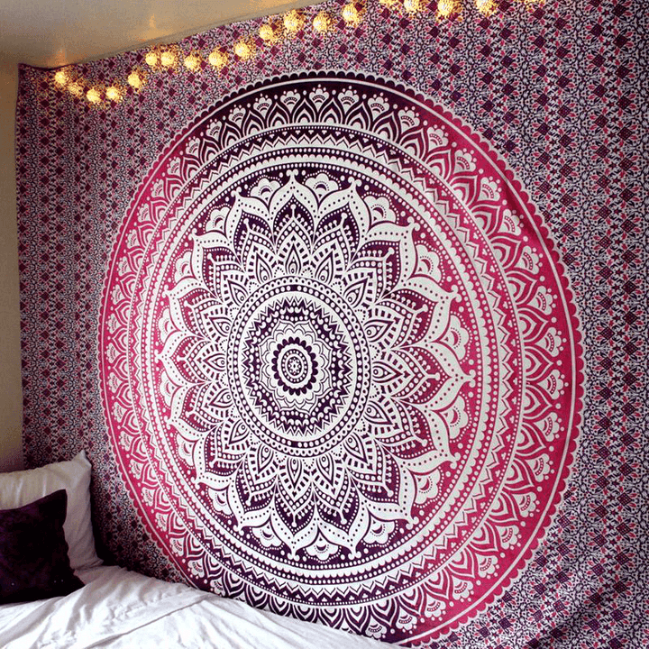 Honana WX-99 New 150X210Cm Bohemian Style Polyester Fiber Beach Towel Mat Tapestry Mandala Rectangle Bed Sheet - MRSLM