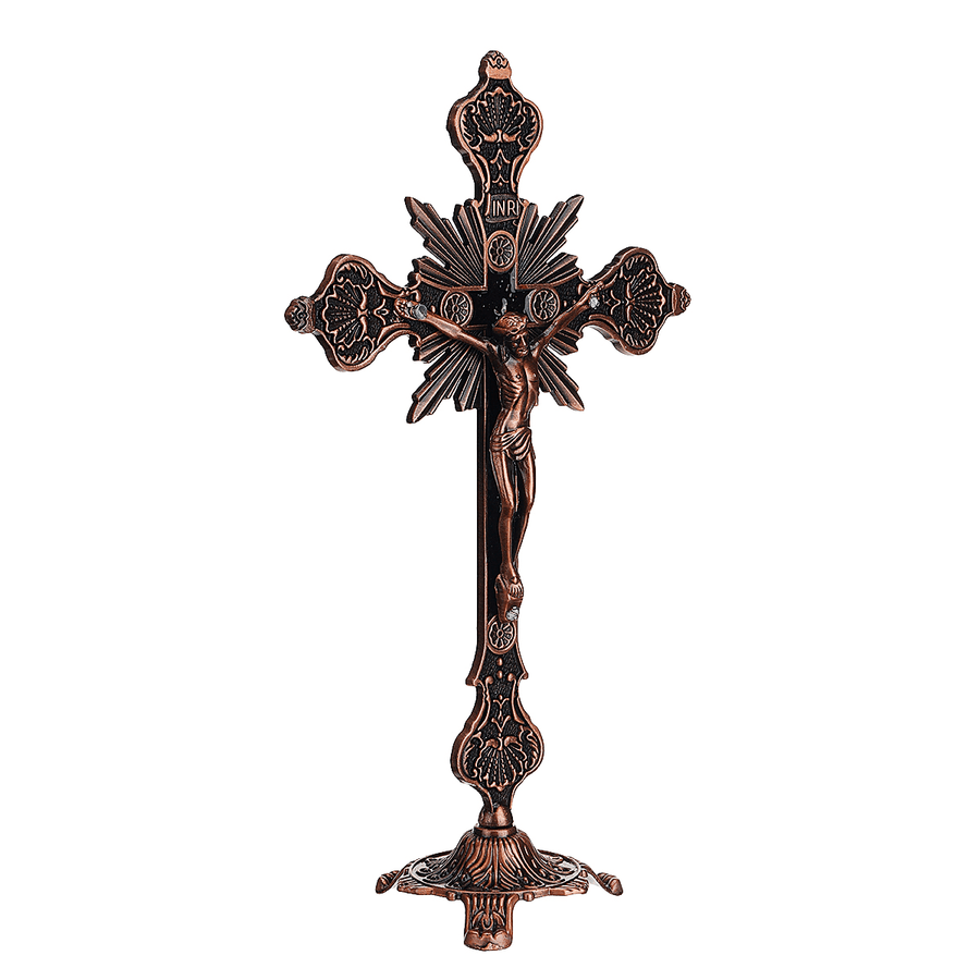 Christ Cross Crucifix Jesus Catholic Statue Religious Saint Jewellery Desk Decorations - MRSLM