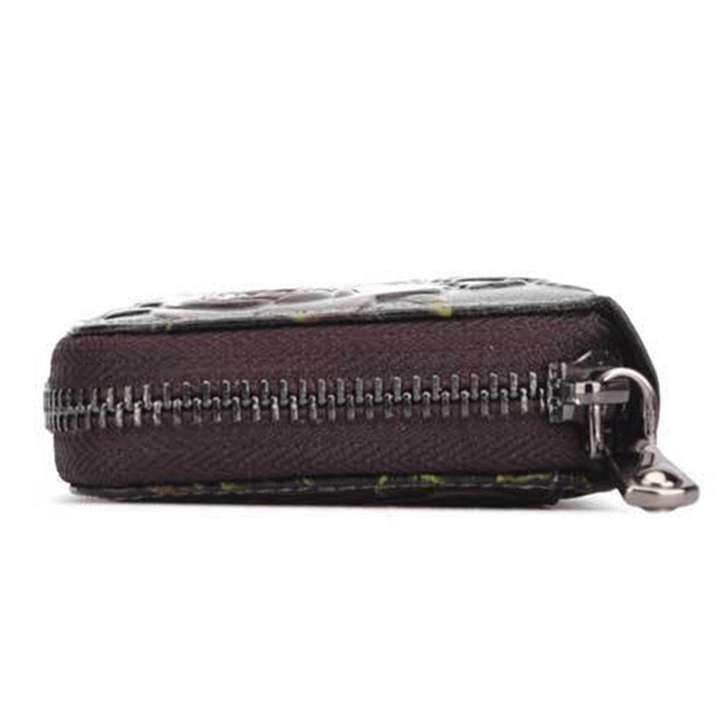 Genuine Leather Card Organ Card Holder Zipper Multi-Card Bit - MRSLM