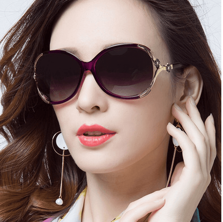 Sunglasses Ladies Sunglasses Anti-Ultraviolet Big Frame Glasses - MRSLM