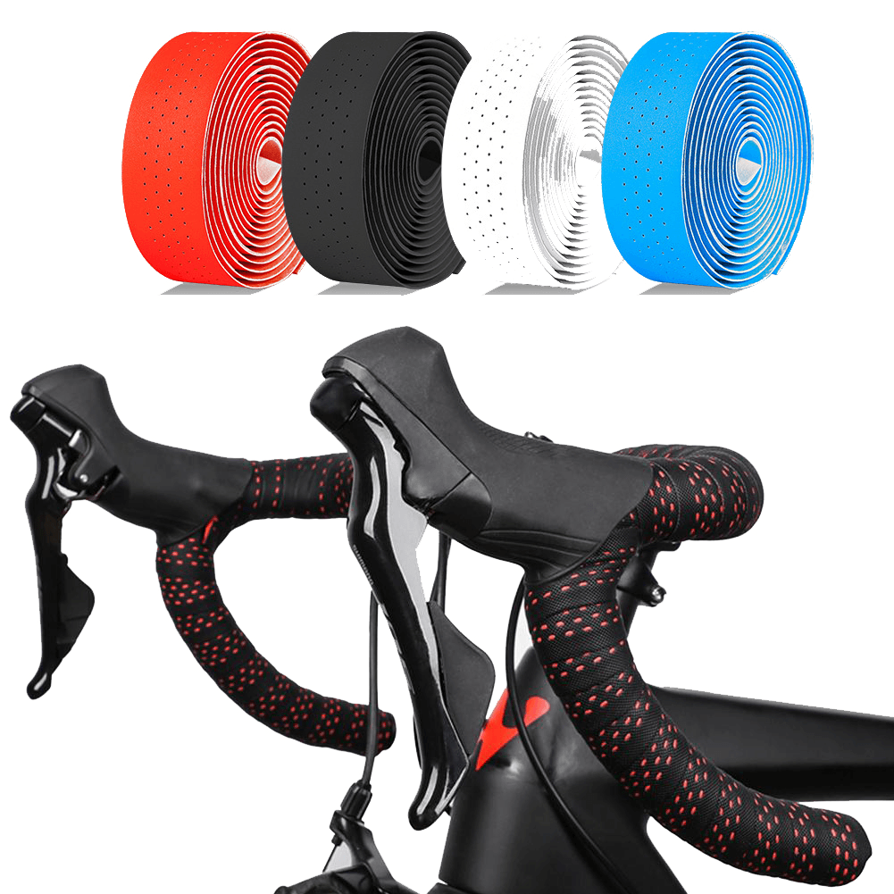 WEST BIKING 2PCS Soft Bicycle Handlebar Strap Anti-Slip Wear-Resistant EVA Bike Handlebar Tape Road Bike Grip Tape - MRSLM