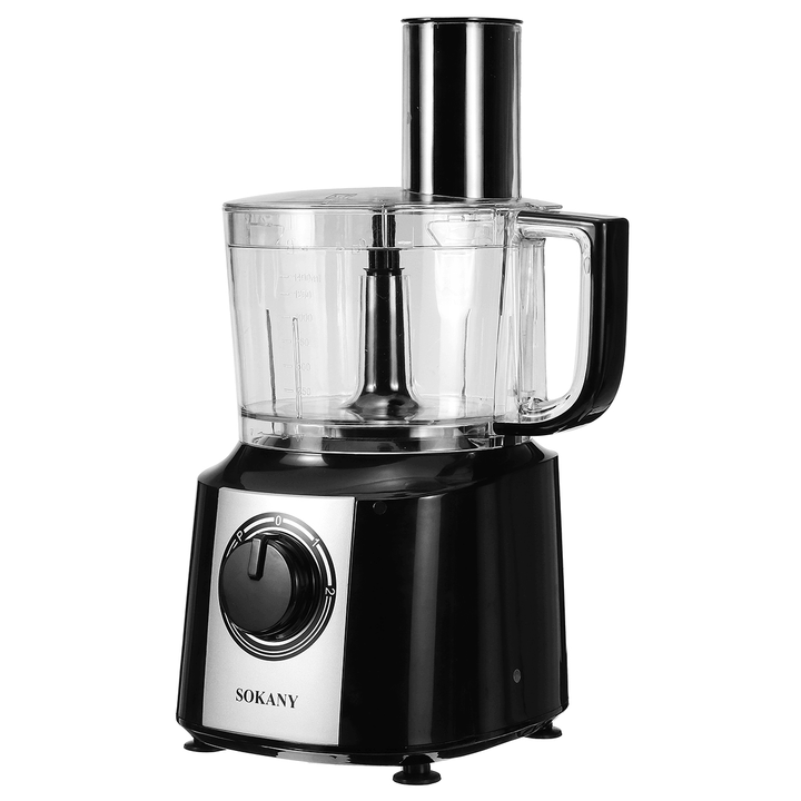 SOKANY FP-201 2L 800W Food Processor Blender Chopper Juicer Dough Mixer 2 Speed Pulse Blender for Home Meat Fruit Chopper - MRSLM