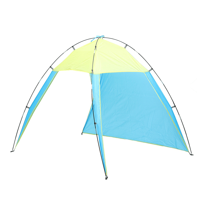 Outdoor 5-8 People Triangle Beach Tent Pop up Camping Anti-Uv Sun Shade Shelter Canopy - MRSLM