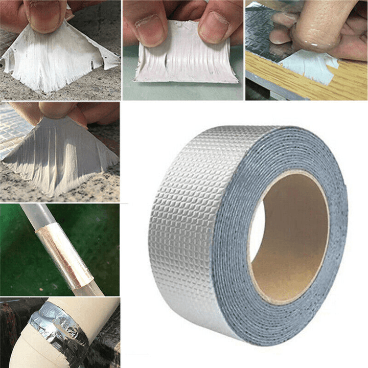 5M Aluminum Foil Butyl Rubber Tapes Heat Resistant Super Strong Waterproof Household Repair Tape - MRSLM