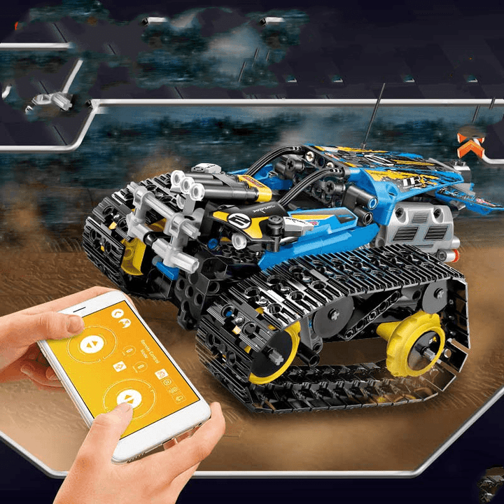 Remote Control Car Tracked Programming Racing Children Assembling - MRSLM