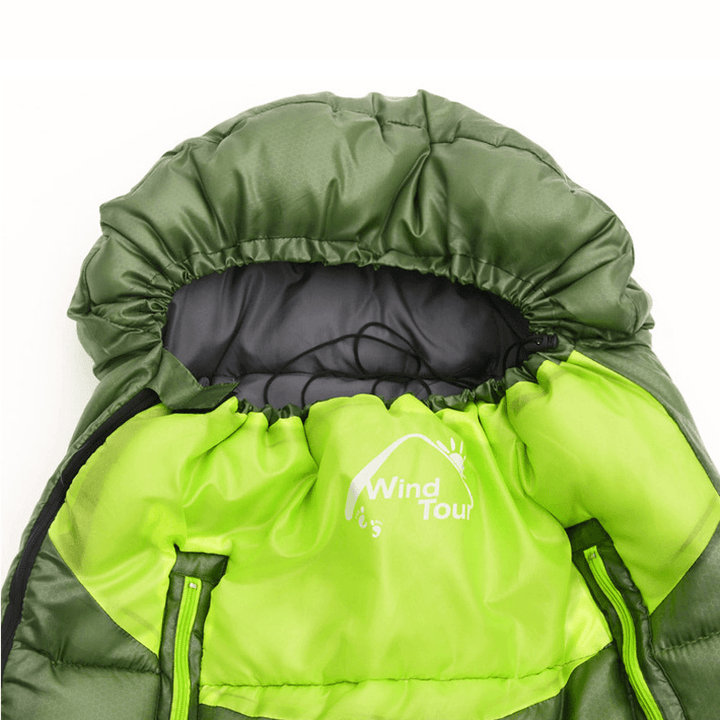 WIND TOUR Adults Spliceable 1.5KG Cotton Sleeping Bags Outdoor Sports Thicken Hiking Camping Warm Sleeping Bag - MRSLM