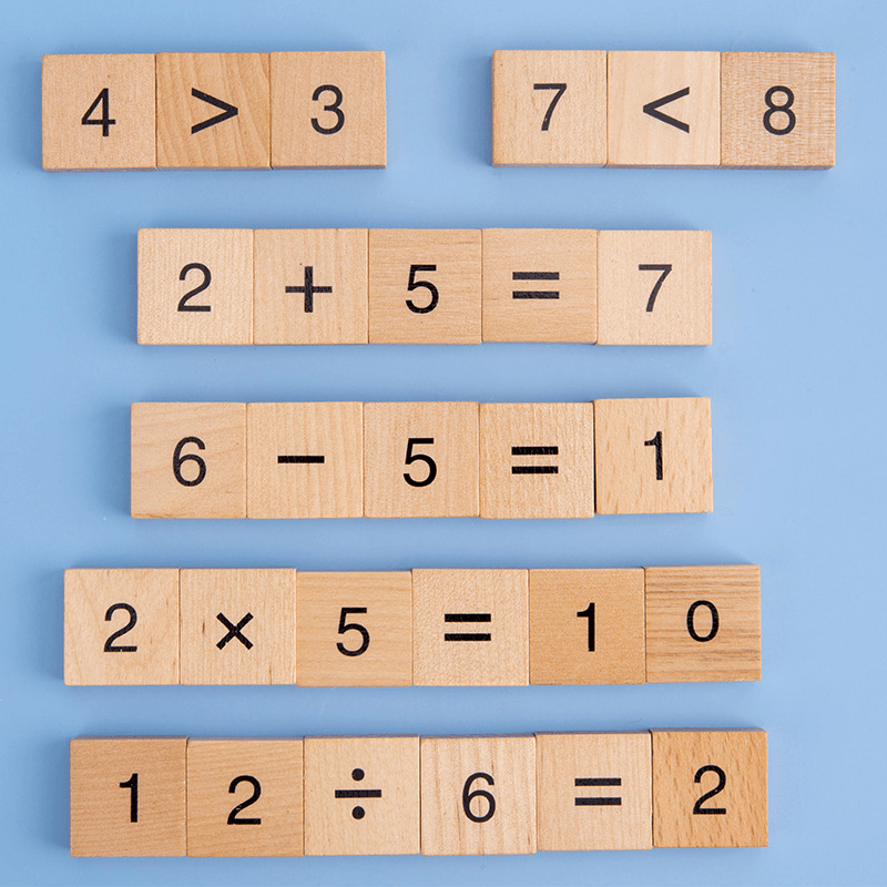 Wooden Children'S Mathematics Knowledge Board - MRSLM