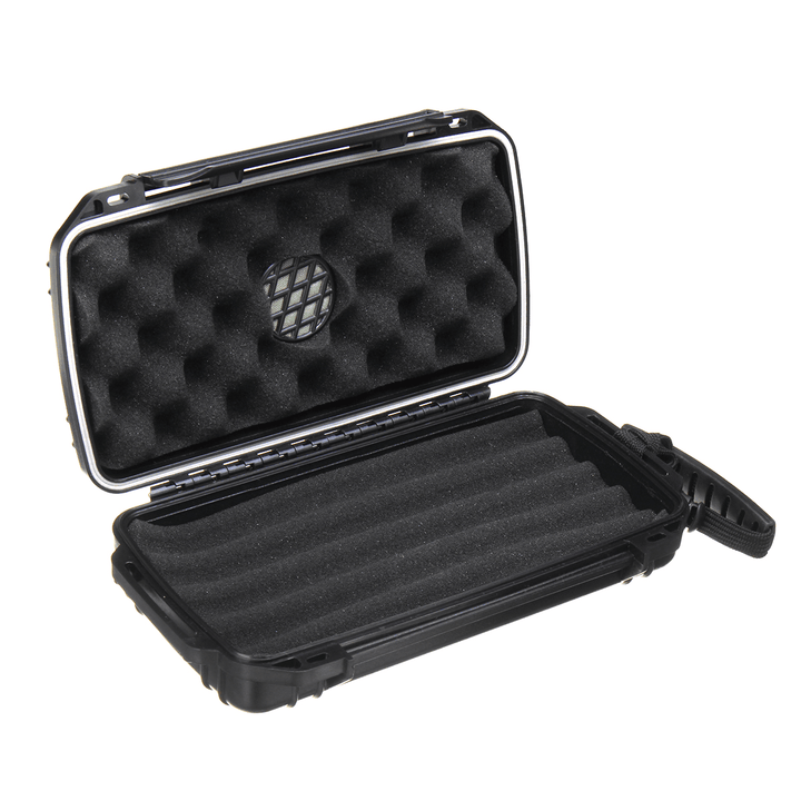 5 Cigar IP68 Waterproof Humidor Cigarette Case Box Dust-Proof Shockproof Outdoor Travel - MRSLM