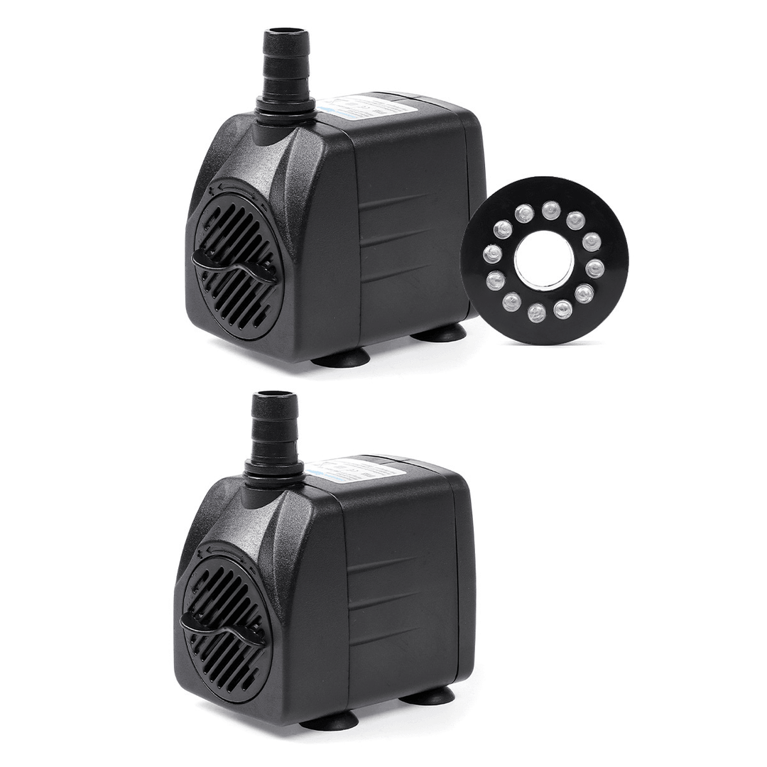 220V Mini Quiet Submersible Water Pump Aquarium Oxygen Pump Water Fish Tank LED Colorful Pump - MRSLM