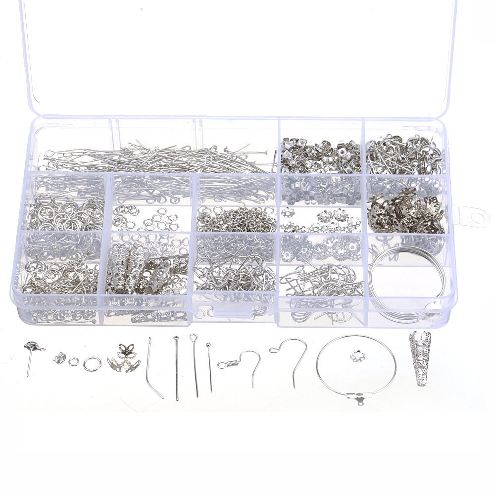 660Pcs/Set Jewelry Making Kit DIY Earring Findings Hook Pins Mixed Handcraft Accessories - MRSLM