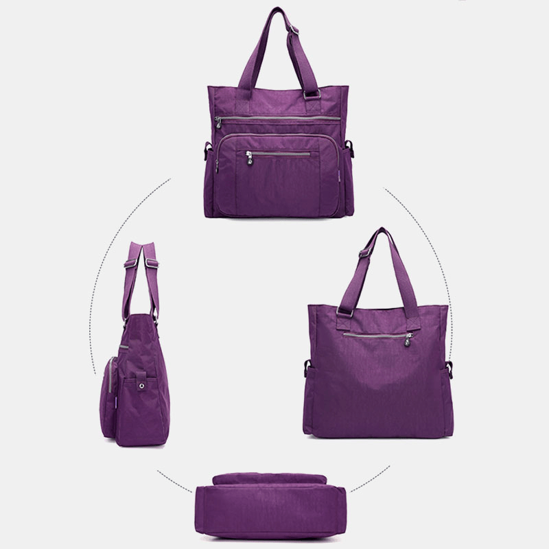 Women Large Capacity Nylon Waterproof Handbag Shoulder Bag for Outdoor Travel - MRSLM