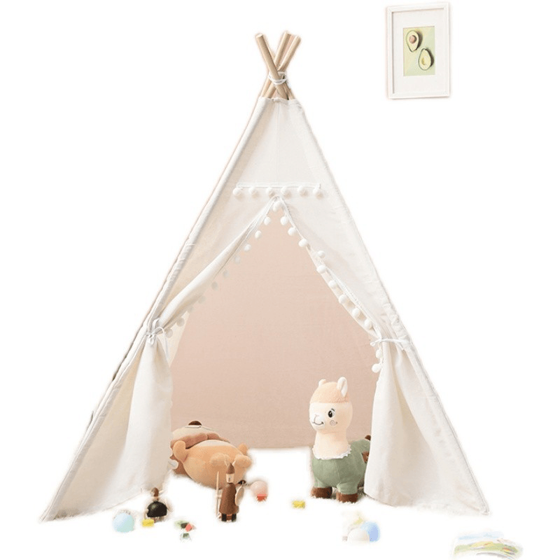 Portable Children Tents Kids Play House Cotton Canvas Baby Game Wigwam Beach Teepees Room Decoration - MRSLM