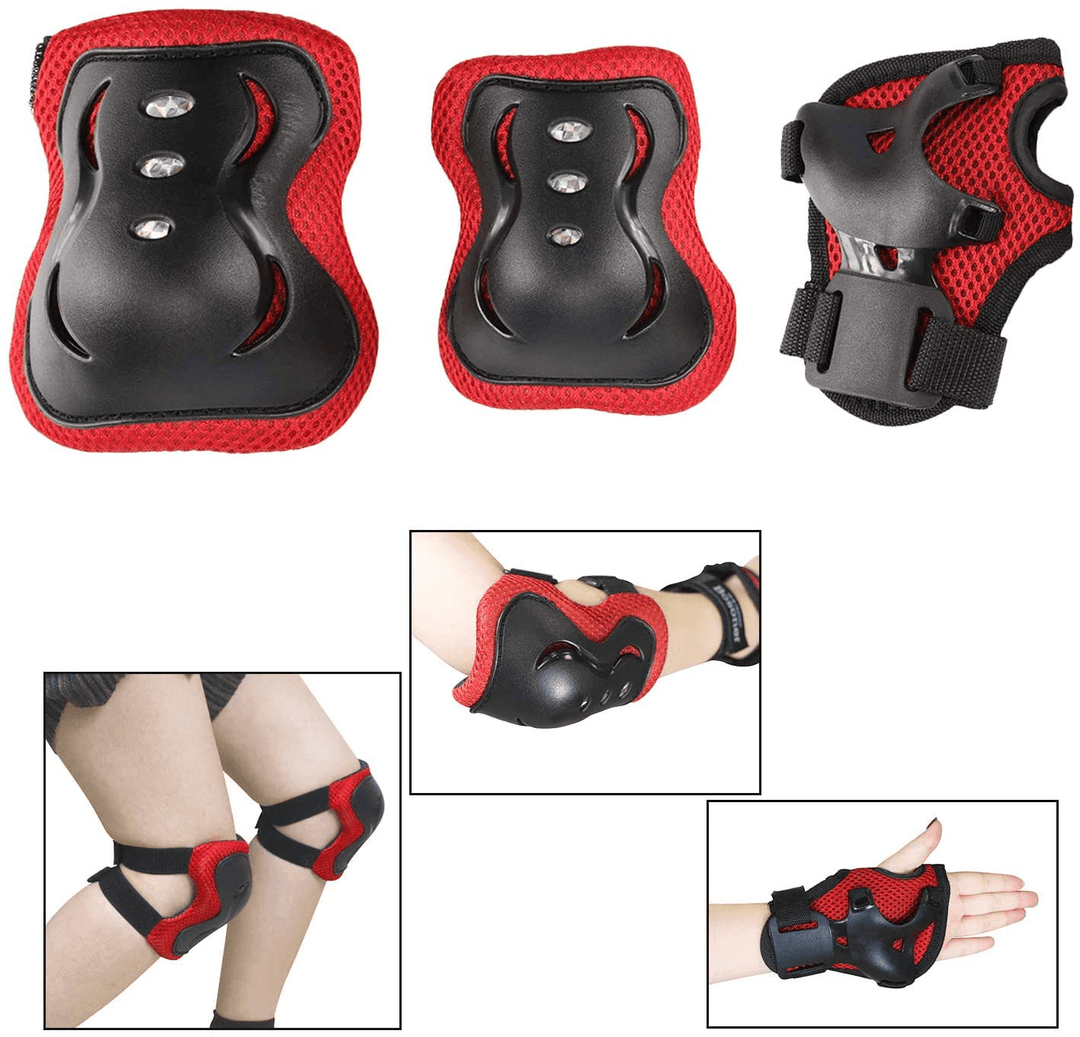 6Pcs Kids Knee Elbow Pads Children Wrist Guards Skateboard Protective Gear - MRSLM