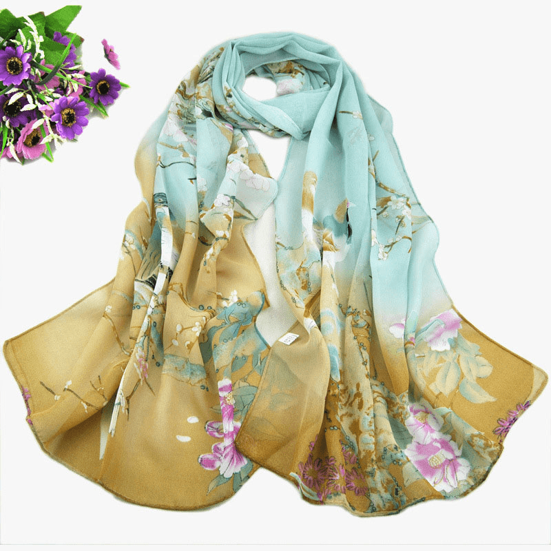 Chiffon Printed Chiffon Scarf for Women - MRSLM