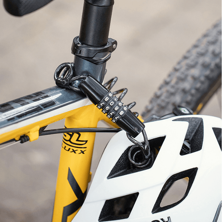 Bike Cable Code Password Lock 4 Number Bike Combination Motorcycle Riding Safety Lock Outdoor Camping Cycling - MRSLM