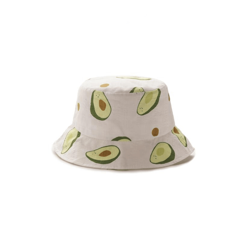 Unisex Summer Avocado Fisherman Hat Bucket Hat Outdoor Travel Sun Hat - MRSLM