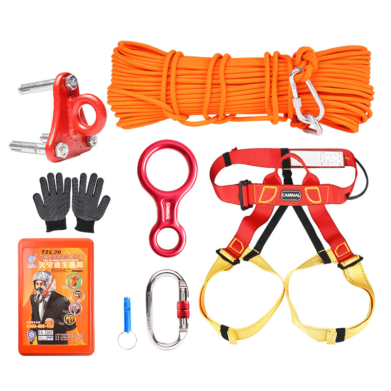 CAMNAL 10M 20M Climbing Rope Climbing Slow Descender Device Emergency Rescue Survival Tools Kits - MRSLM