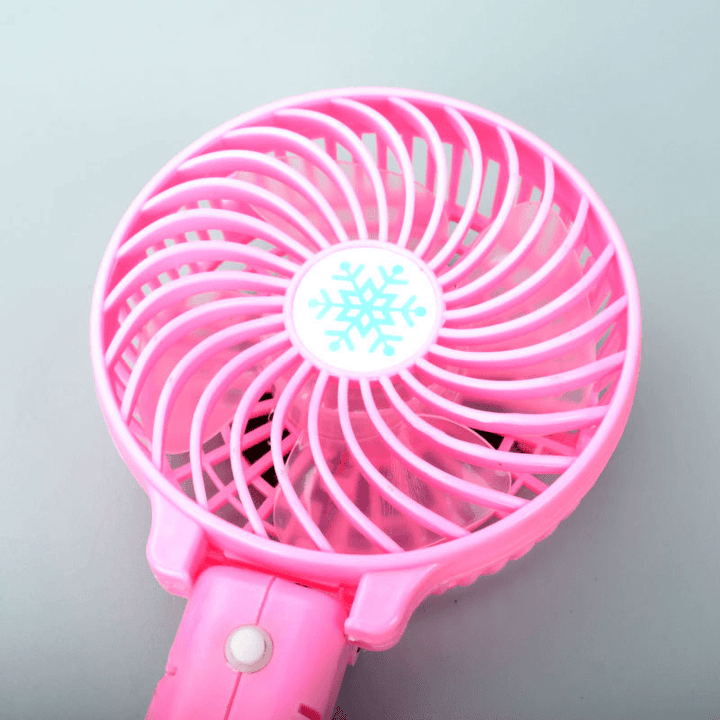 Mini Handheld Solar Fan Folding 720° Rotation 2 Modes USB Rechargeable Desktop Fan Summer Camping Travel - MRSLM