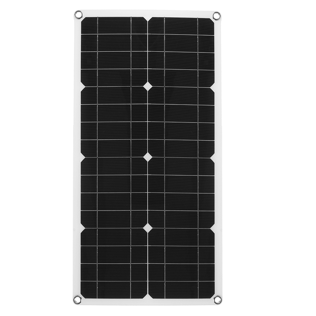 25W 18V Mono Solar Panel Single USB 12V/5V DC Monocrystalline Flexible Solar Charger for Car RV Boat Battery Charger Waterproof - MRSLM