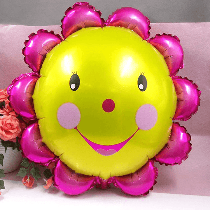 23 Inch Aluminum Foil Sunflower Balloon Smiling Face Balloons Birthday Party Decoration - MRSLM