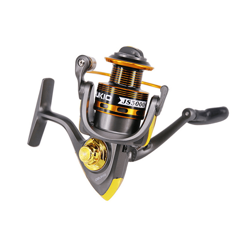 DEUKIO 5.2:1 Speed Braking Force Fish Reel Spinning Wheel Aluminum Alloy Can Be Folded Left and Right Hand Interchangeable - MRSLM