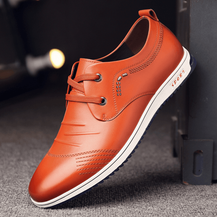 Men Non Slip Soft Casual Leather Shoes - MRSLM