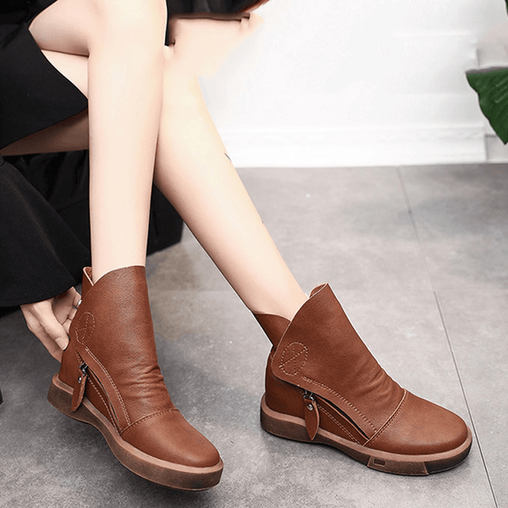 Flats Lace up Ankle Boots - MRSLM