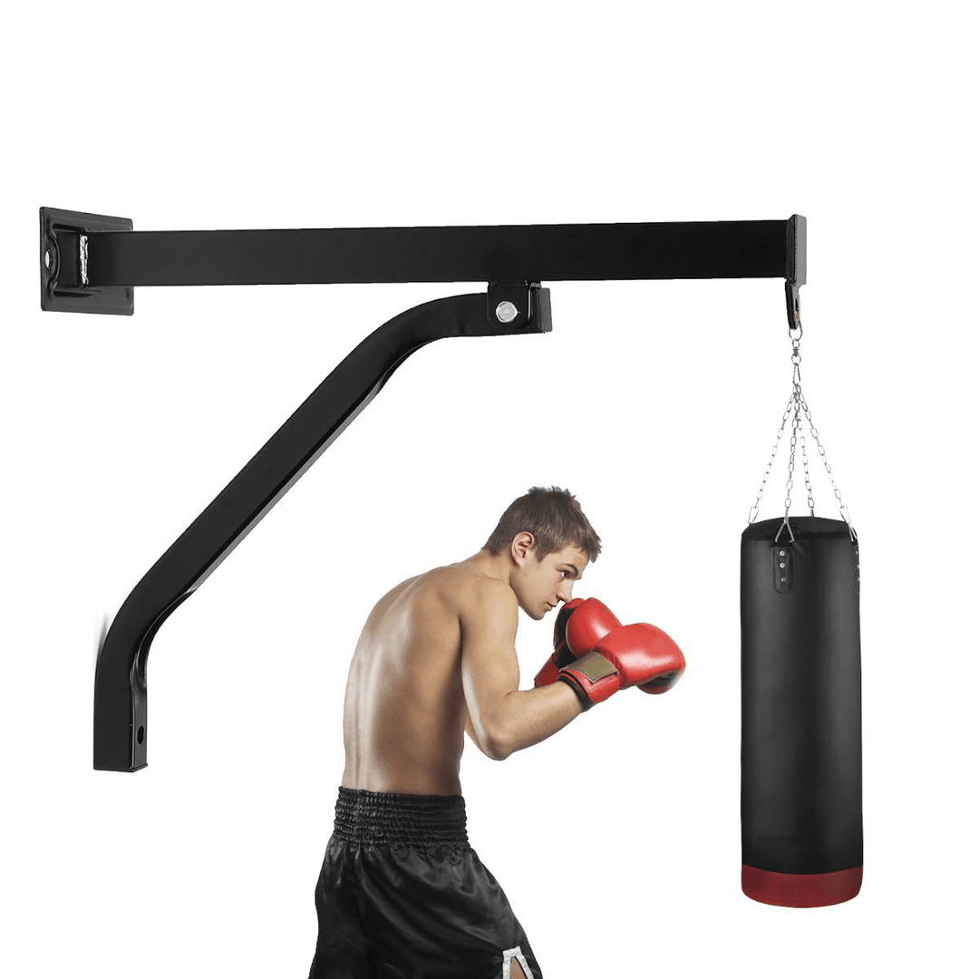 Boxing Punching Bag Wall Mount Heavy Duty Metal Bracket Hanging Stand Max Load 100Kg Training Sport - MRSLM