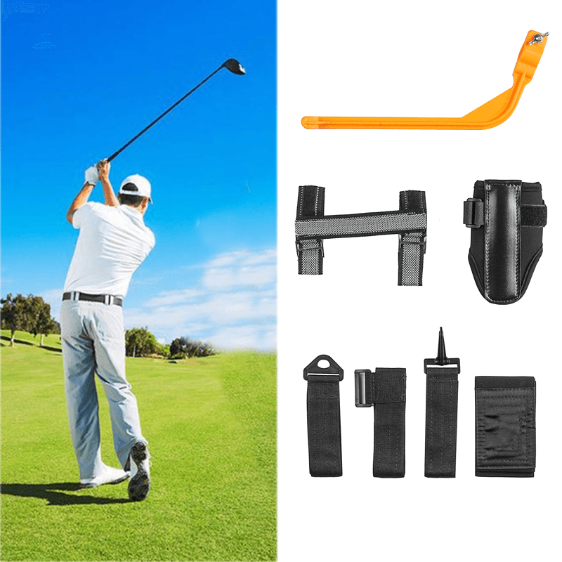 5 Pcs Golf Corrector Set Arm Posture Leg Belt Swing Practicing Guide Golf Training Equipment - MRSLM