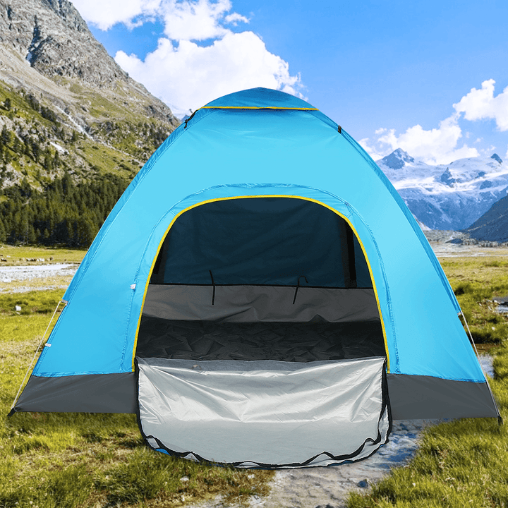 3-4 Person Automatic Family Camping Tent Waterproof Sunshade Canopy Ultralight Instant Awning - MRSLM