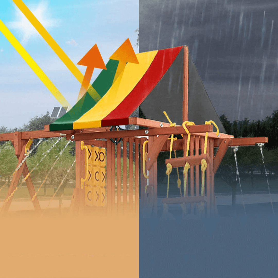 Roof Awning Children Swing Sun Protection Canopy Waterproof Tarp Roof Amusement Park - MRSLM