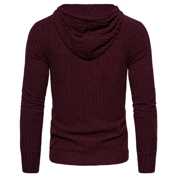 Men'S Stretch Solid Color Slim-Fit Sweater - MRSLM