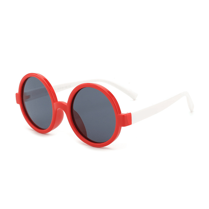 Fashion round Frame Silicone Children'S Polarized Sunglasses Anti-Ultraviolet Children'S Sunglasses Sun Visor - MRSLM