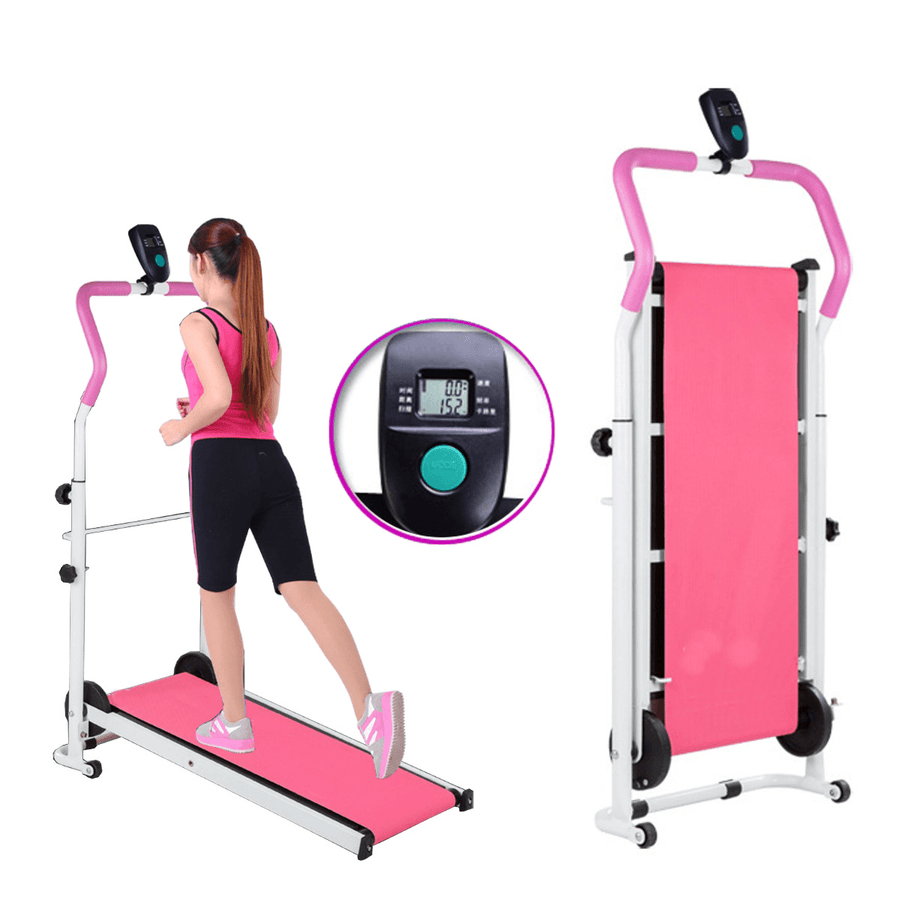 LED Display Folding Treadmill Multifunction Running Machine Exercise Fitness Home Gym Max Load 100Kg - MRSLM